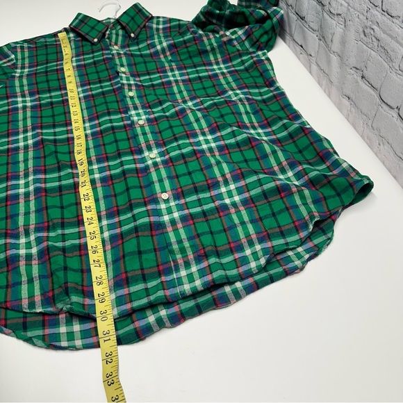 Ralph Lauren Green Plaid Men's Shirt classic fit performance flannel sz XL - Picture 7 of 9